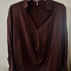 Halston Heritage Maroon Blouse (Size 4)